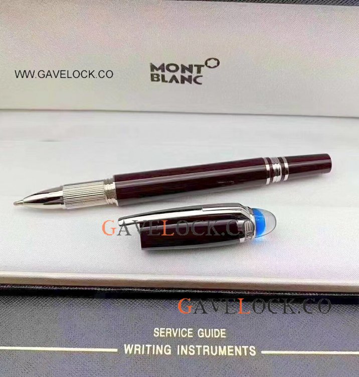Mont Blanc Pens Starwalker Blue Planet Red Precious Resin Rollerball